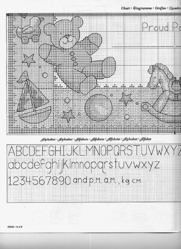 Schema punto croce Welcome Baby 54c