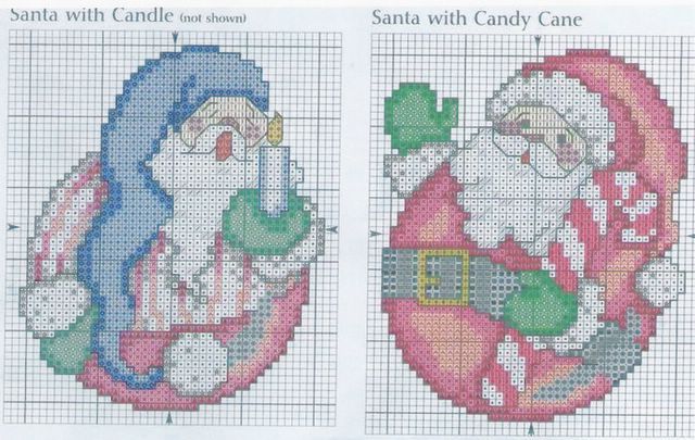 Schema punto croce Babbi-natale