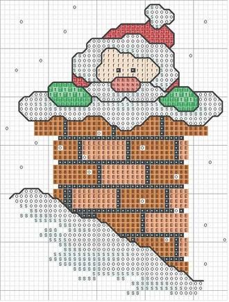 Schema punto croce Babbo-natale-4