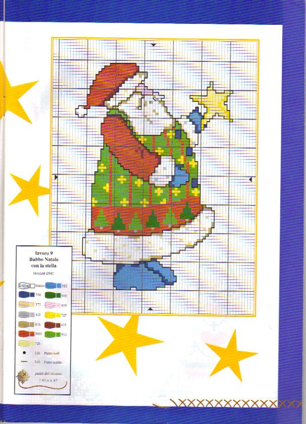 Schema punto croce Babbo Natale3