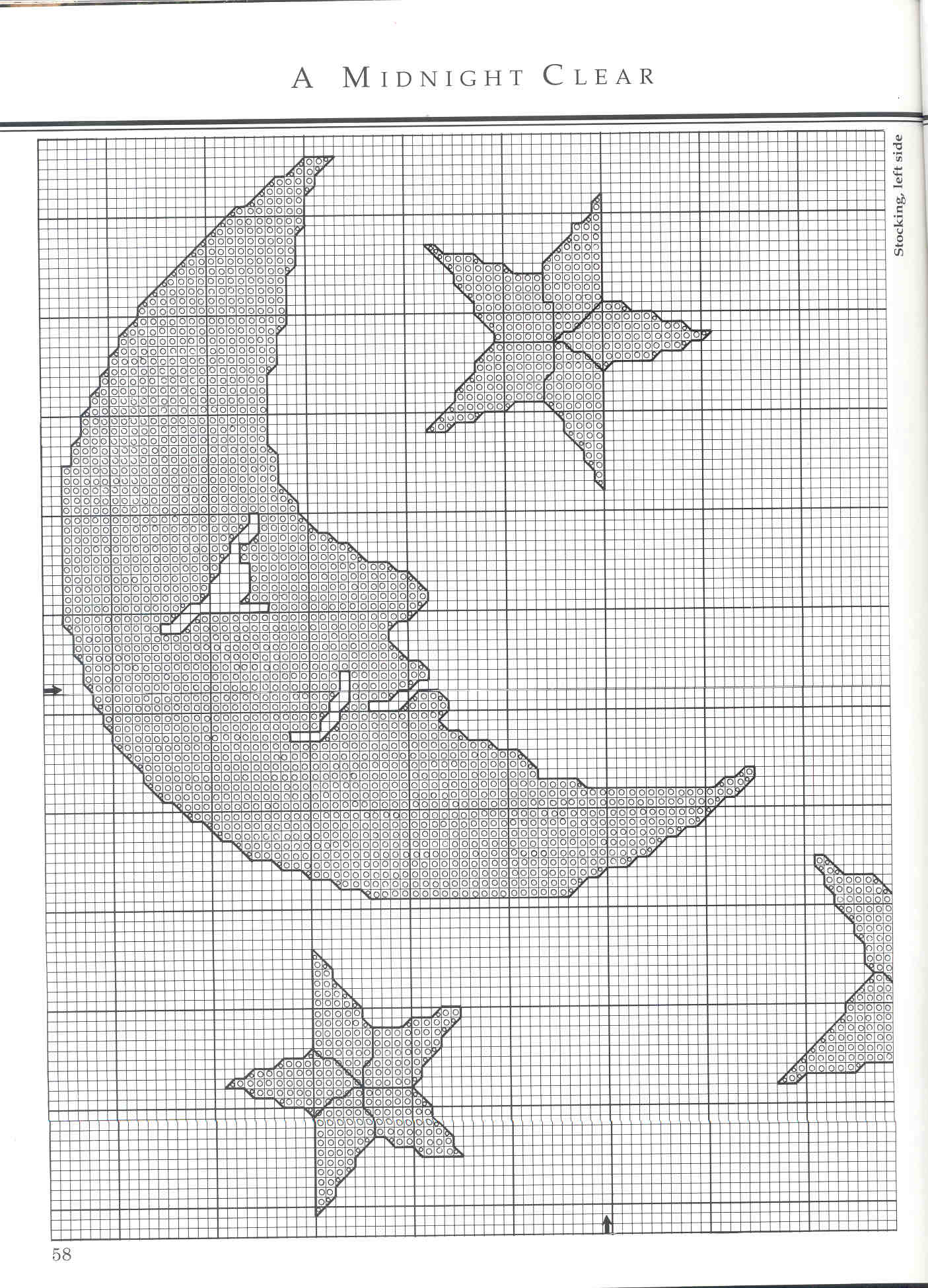 Schema punto croce Calza Luna 1e