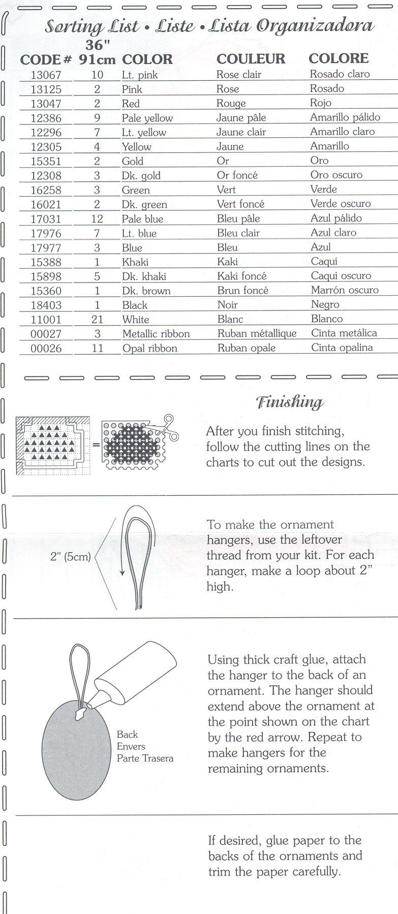 Schema punto croce Ornamenti Angeli 1d