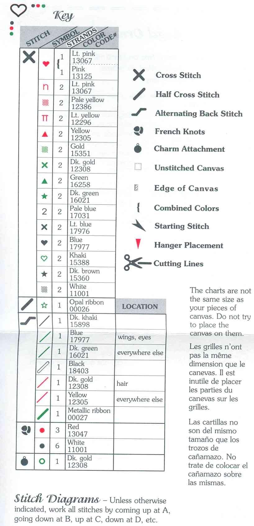 Schema punto croce Ornamenti Angeli 1g