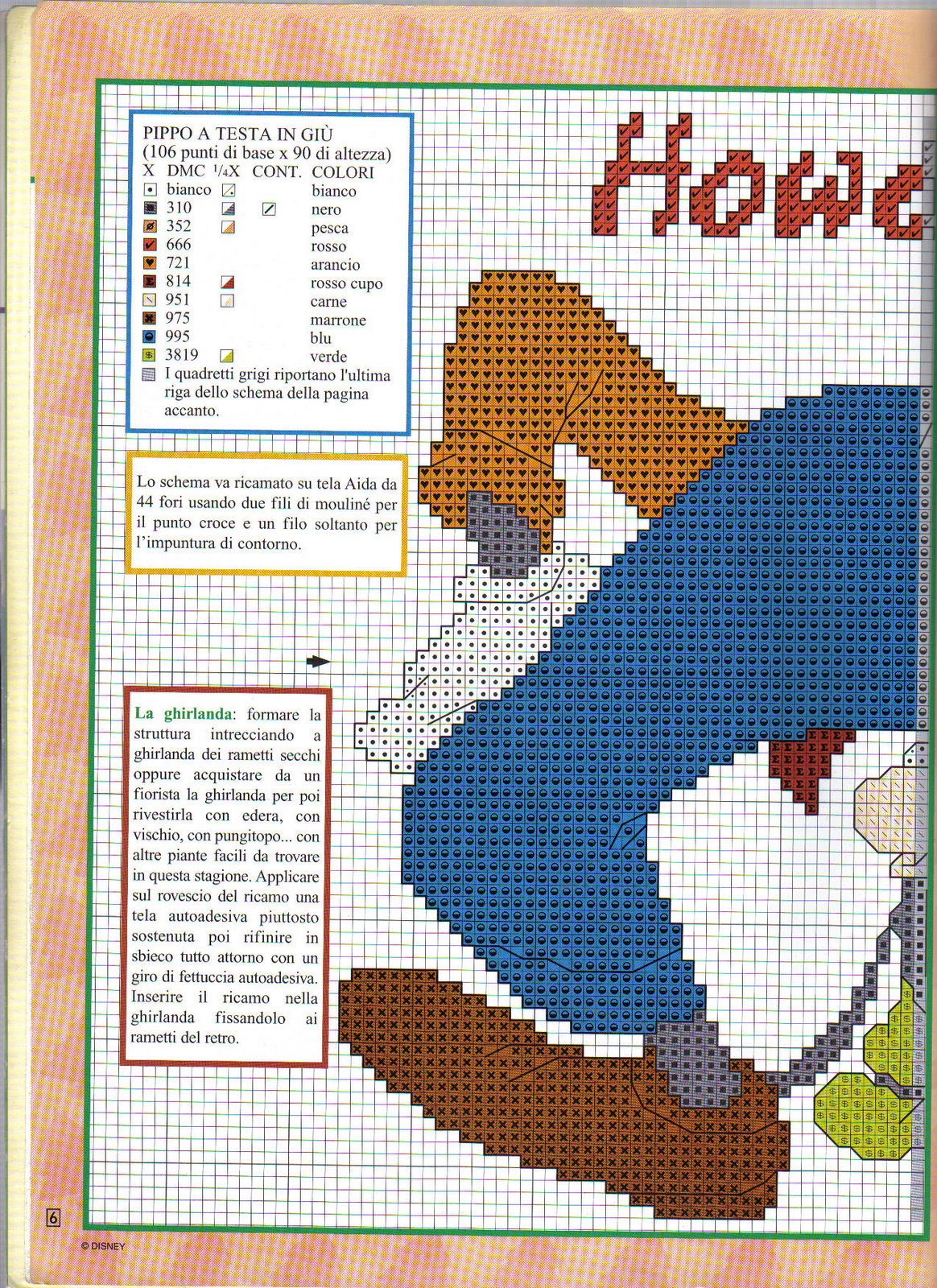 Schema punto croce Pippo-1