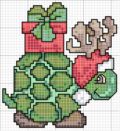 Schema punto croce Tartaruga-babbonanatale