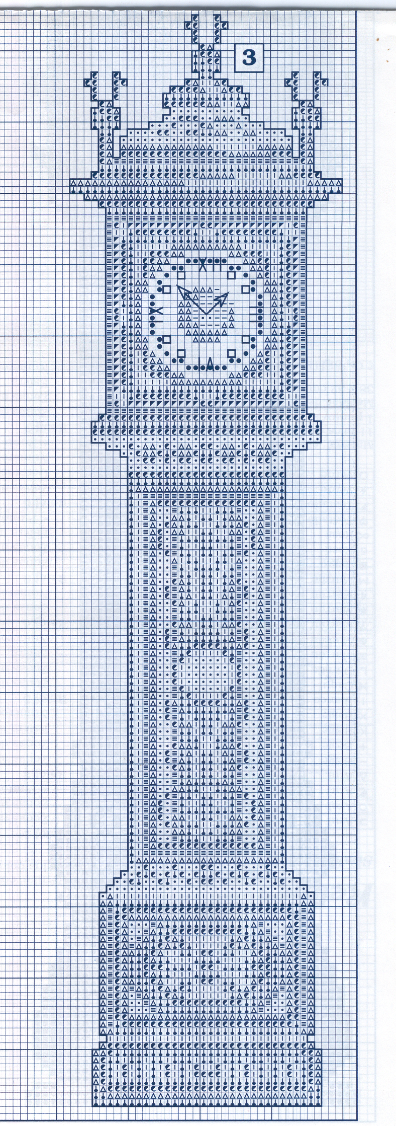 Schema punto croce Orologi Da Parete 1d