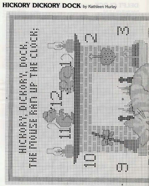 Schema punto croce Orologi Misti 8