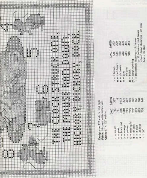 Schema punto croce Orologi Misti 9