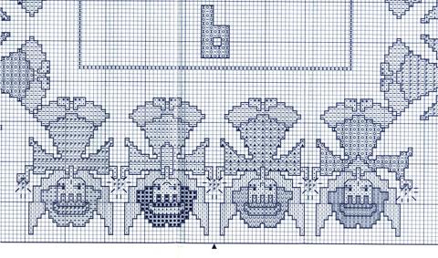 Schema punto croce Orologio Angioletti 1d