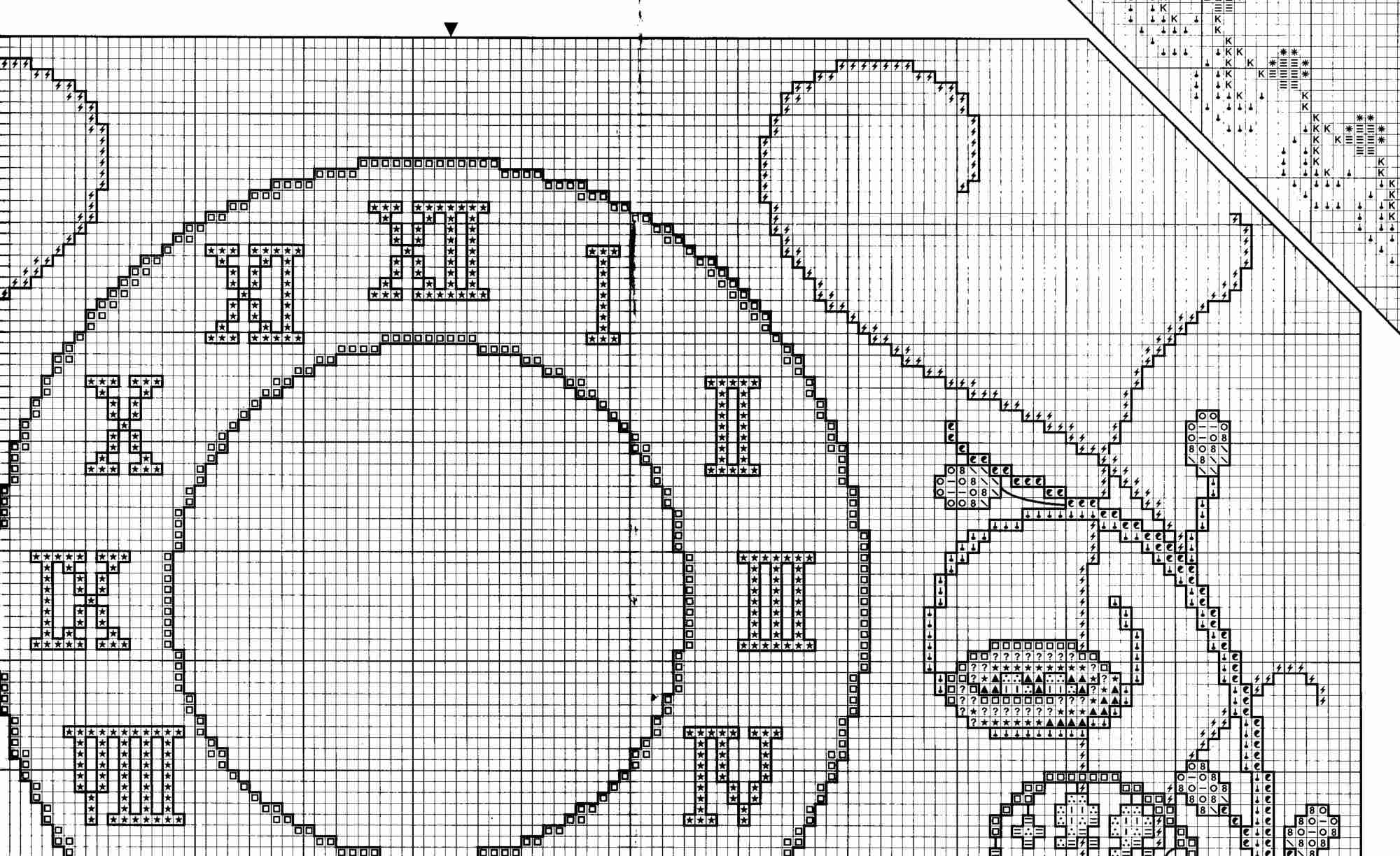 Schema punto croce Orologio Angioletti 2d