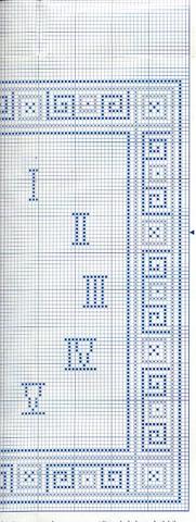 Schema punto croce Orologio Classico 1c