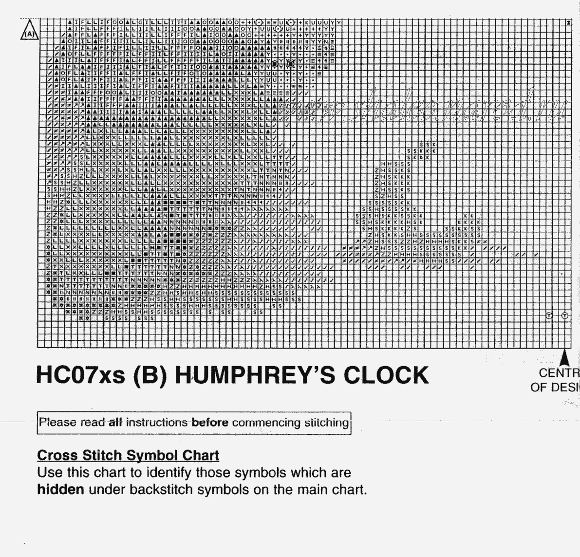 Schema punto croce Orologio Elefantini 1h