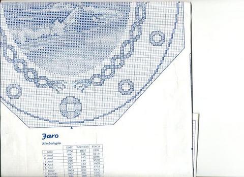 Schema punto croce Orologio Faro 1e