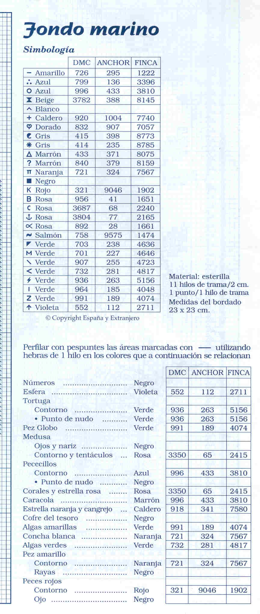 Schema punto croce Orologio Fondo Marino 1d