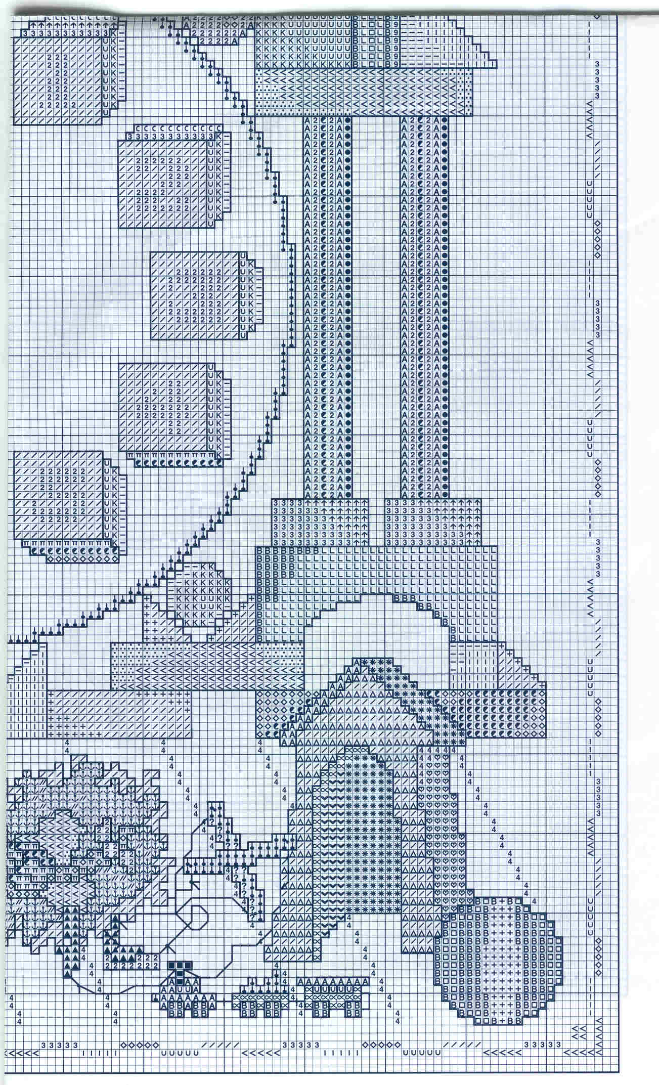 Schema punto croce Orologio Giochi3