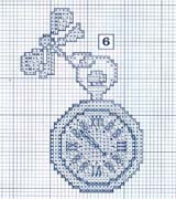 Schema punto croce Orologio Da Taschino2