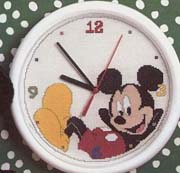 Schema punto croce Orologio Mickey Mouse A