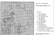 Schema punto croce Orologio Papero 3b