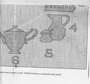 Schema punto croce Orologio Utensili D