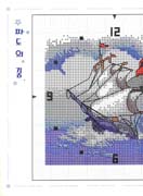 Schema punto croce Orologio Veliero A