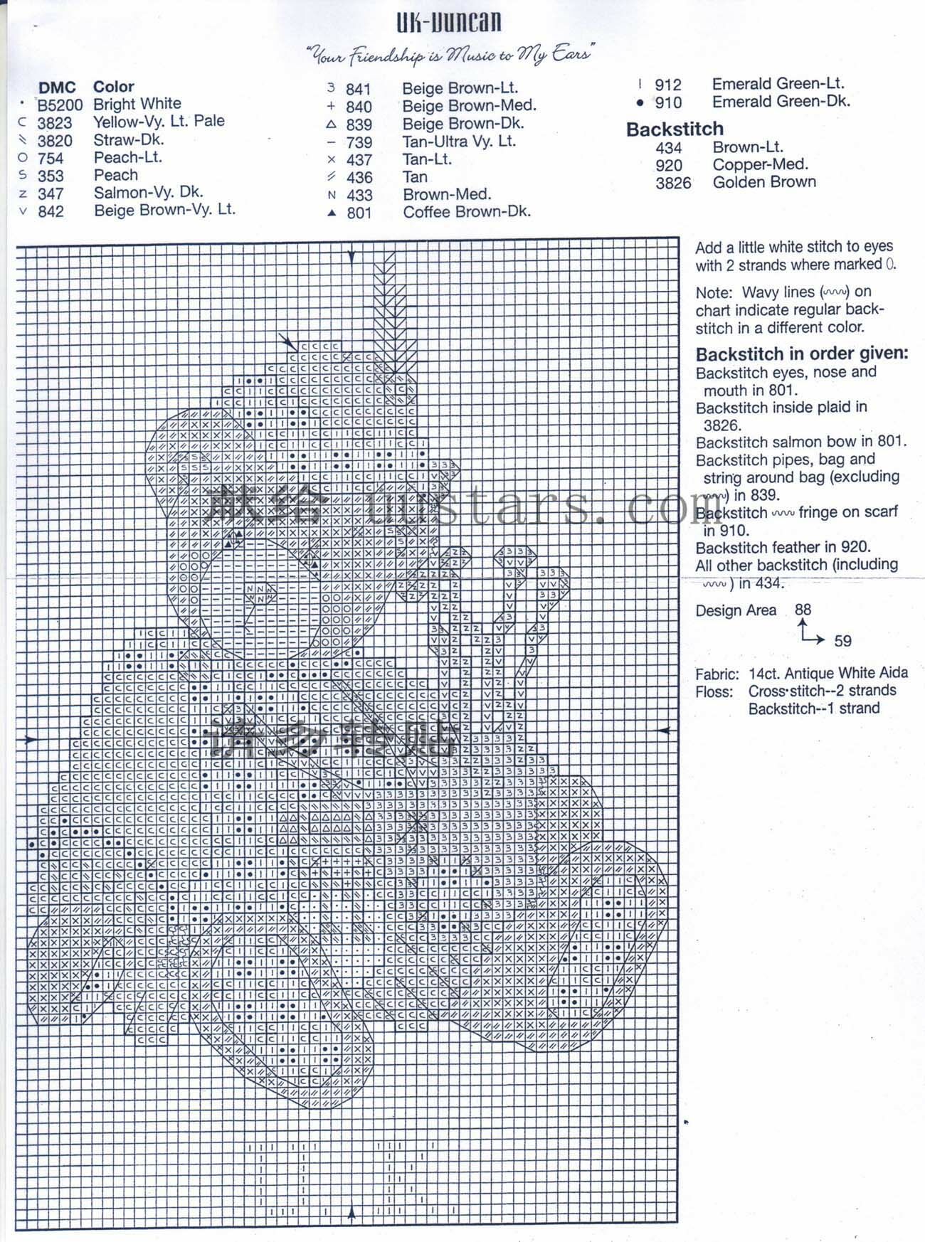 Schema punto croce Around The World 7