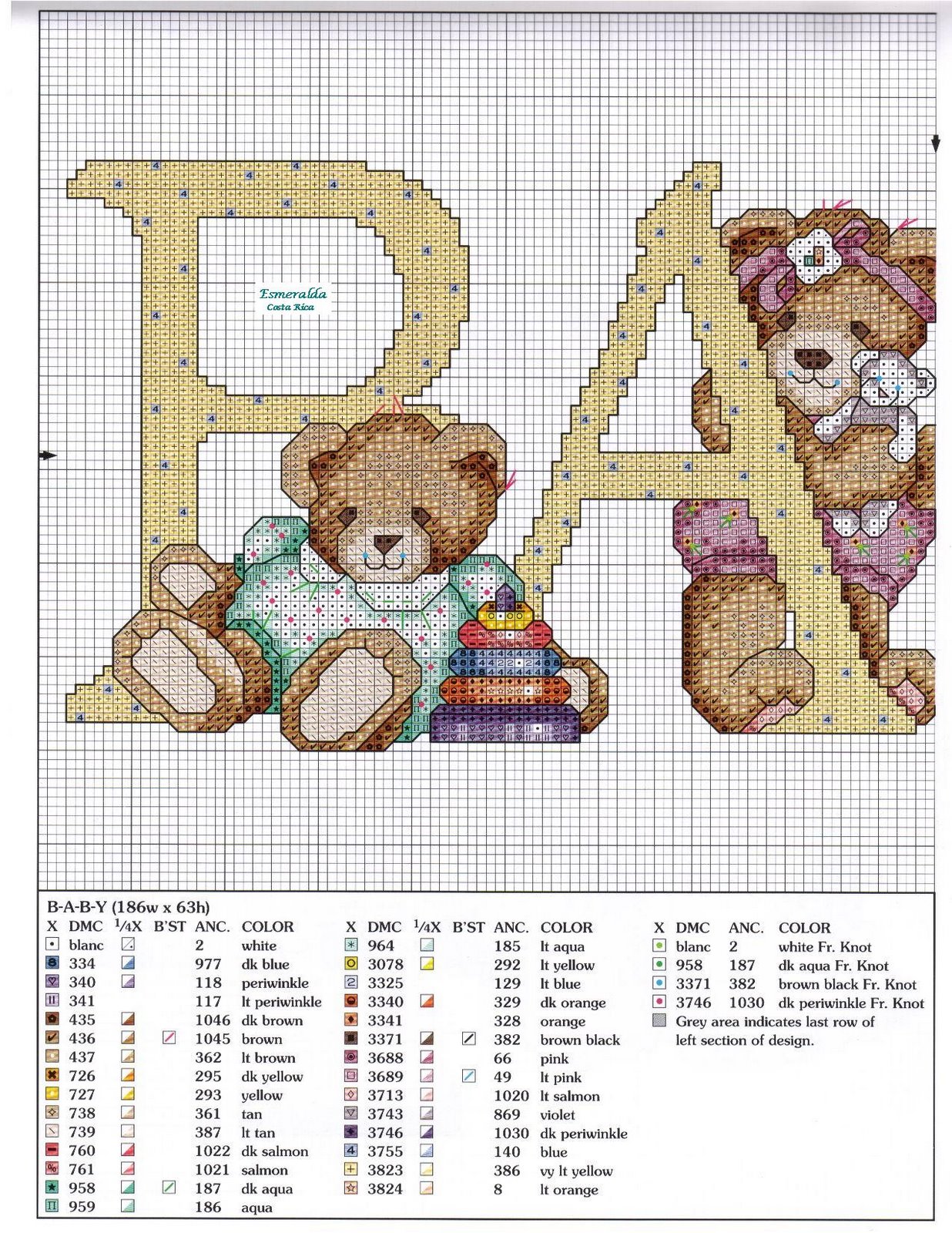 Schema punto croce Baby Is Love 3