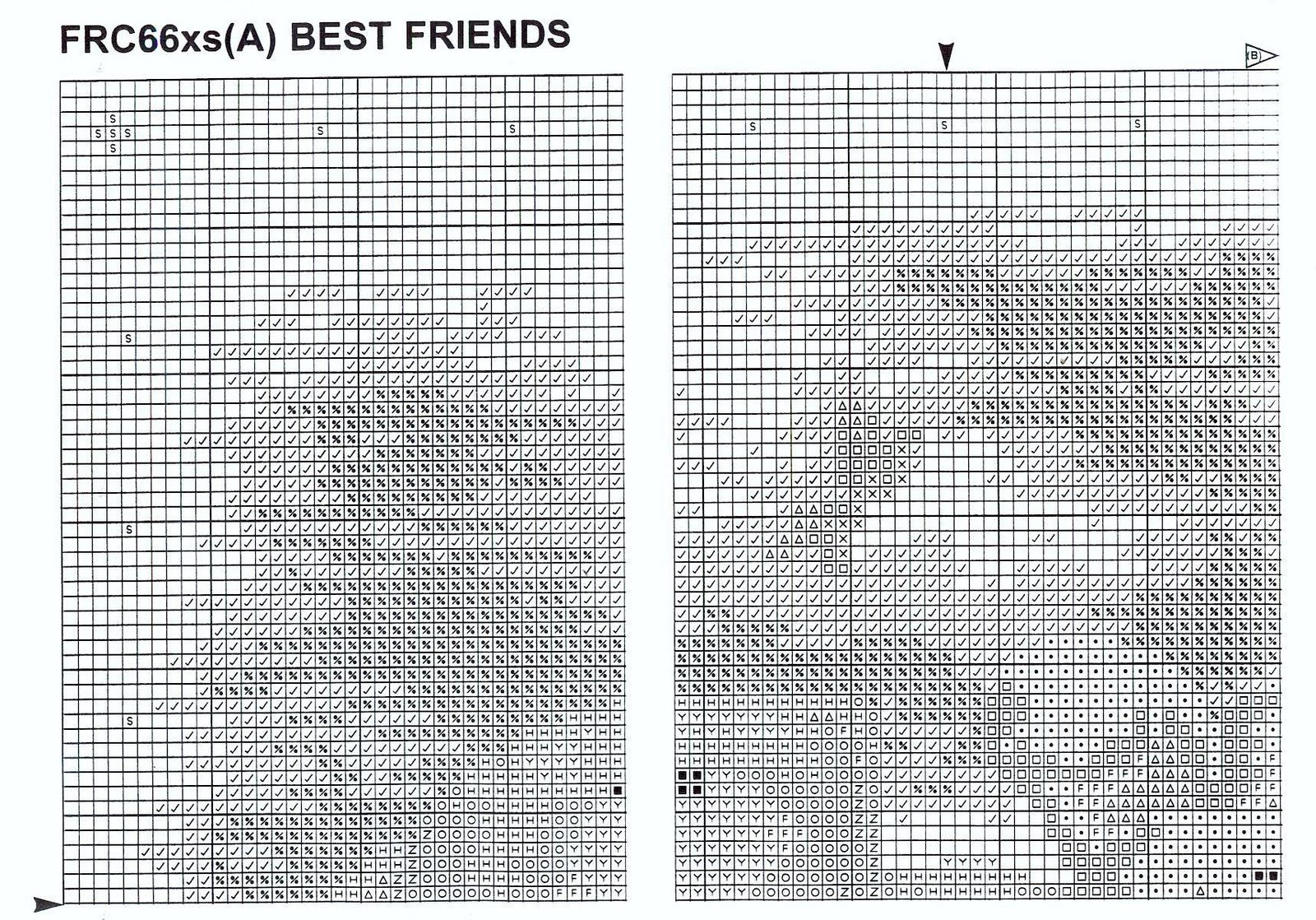 Schema punto croce Best Friends 6