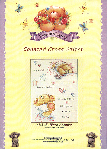 Schema punto croce Birth Sampler 1