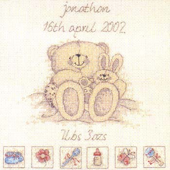 Schema punto croce Blank Birth Sampler 1