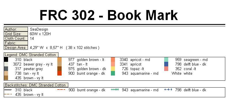 Schema punto croce Book Worm 3