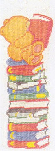 Schema punto croce Book Worm Bookmark 1