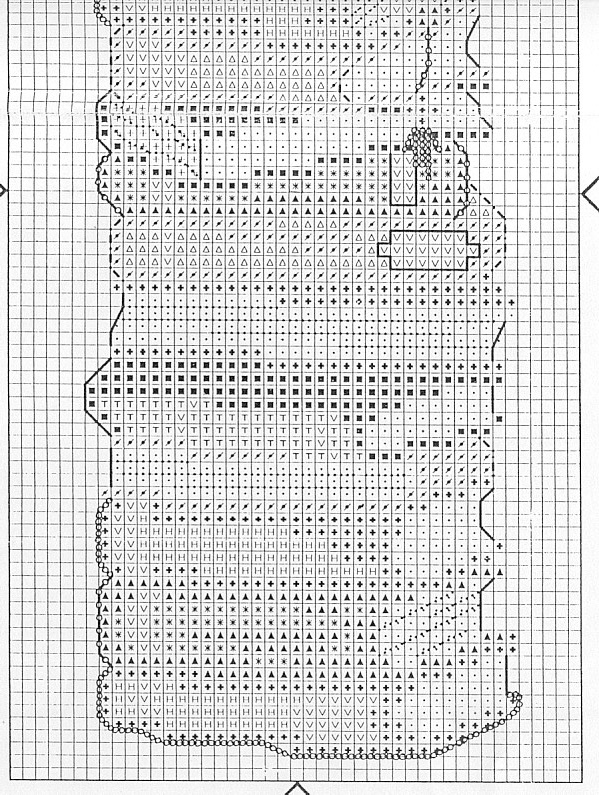 Schema punto croce Book Worm Bookmark 3