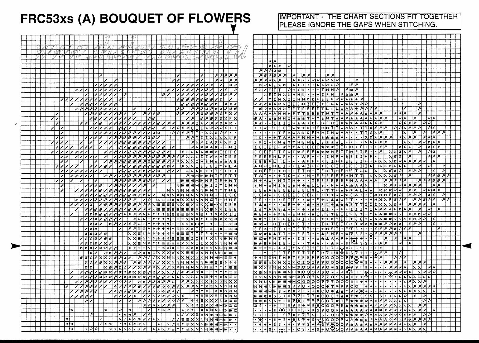 Schema punto croce Bouquet Of Flowers 3