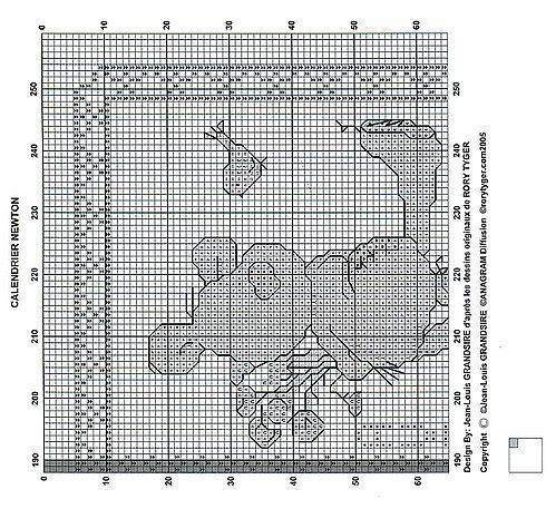 Schema punto croce Calendario 11