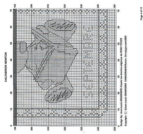 Schema punto croce Calendario 2