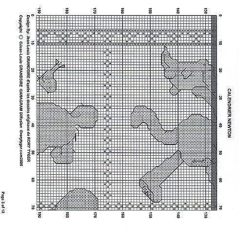 Schema punto croce Calendario 6