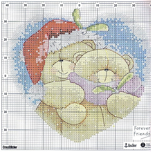 Schema punto croce Christmas Bear 8