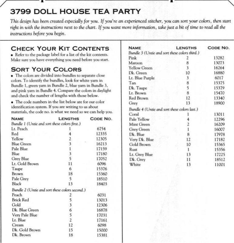 Schema punto croce Dollhouse Tea Party 4