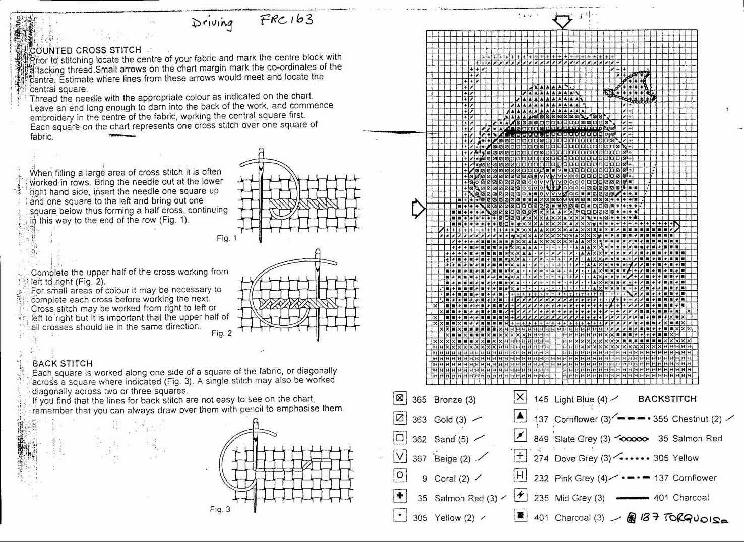 Schema punto croce Driving 2