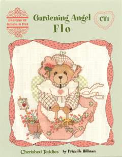 Schema punto croce Gardening Angel Flo 1