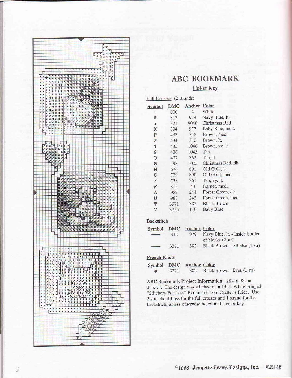 Schema punto croce Little Bear 6