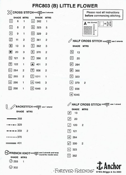 Schema punto croce Little Flower 10