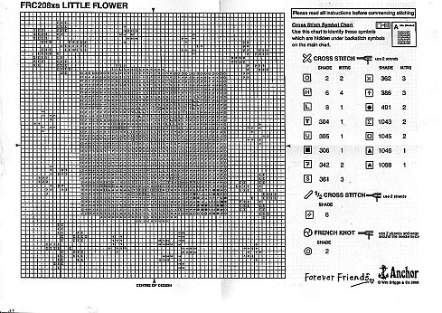 Schema punto croce Little Flower 2