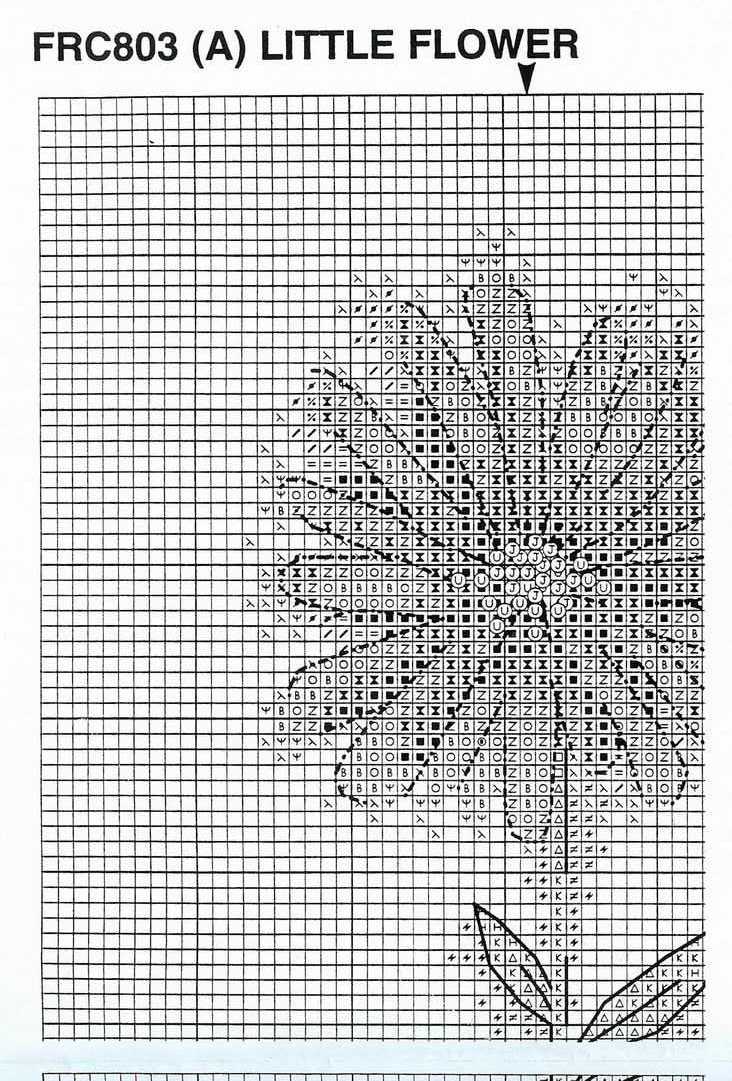 Schema punto croce Little Flower 7