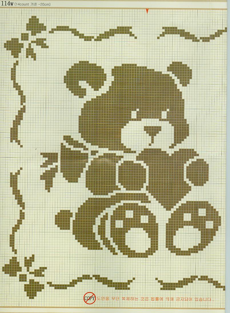 Schema punto croce Love Bears 5