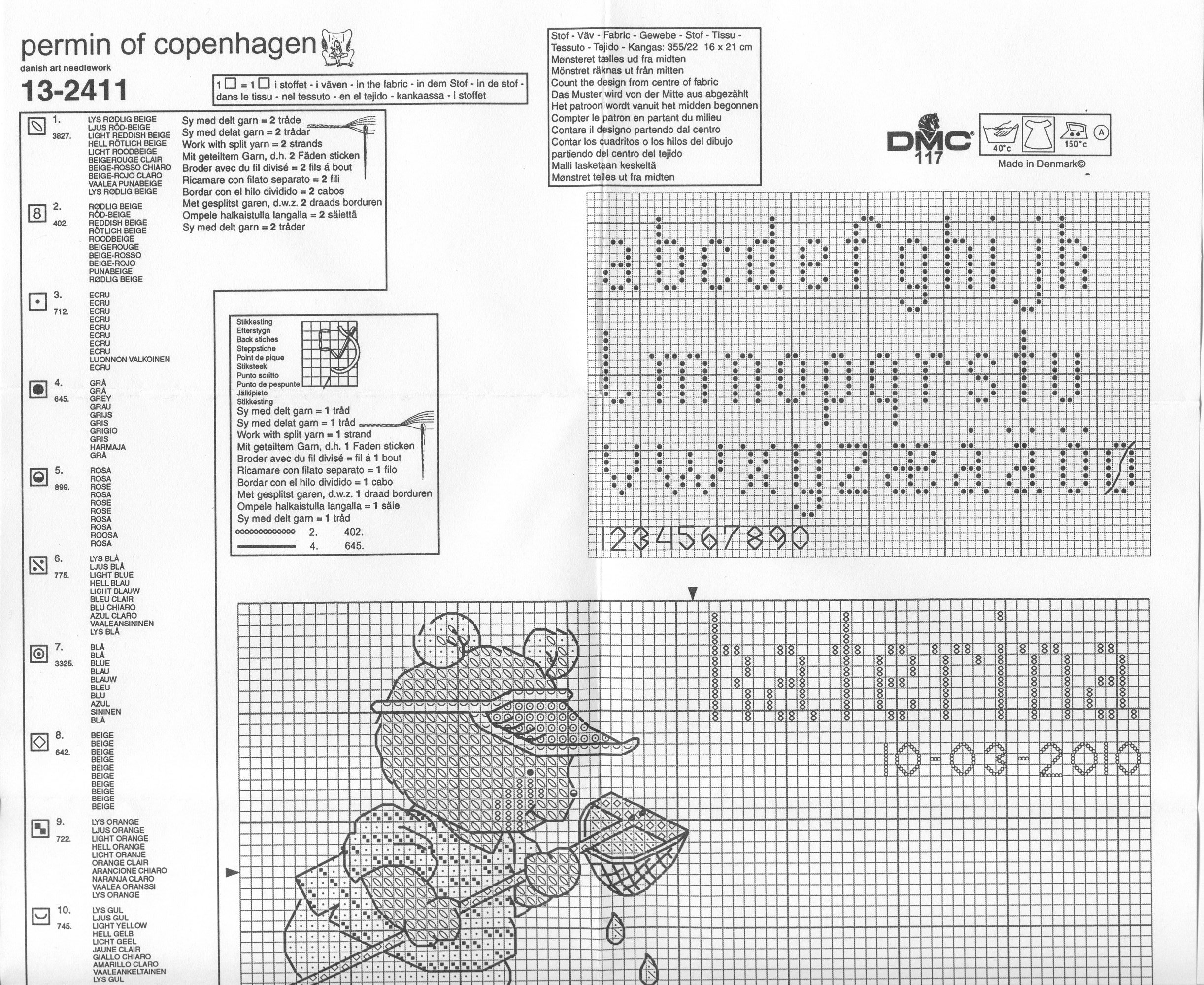 Schema punto croce Nascita Happy Friends 11