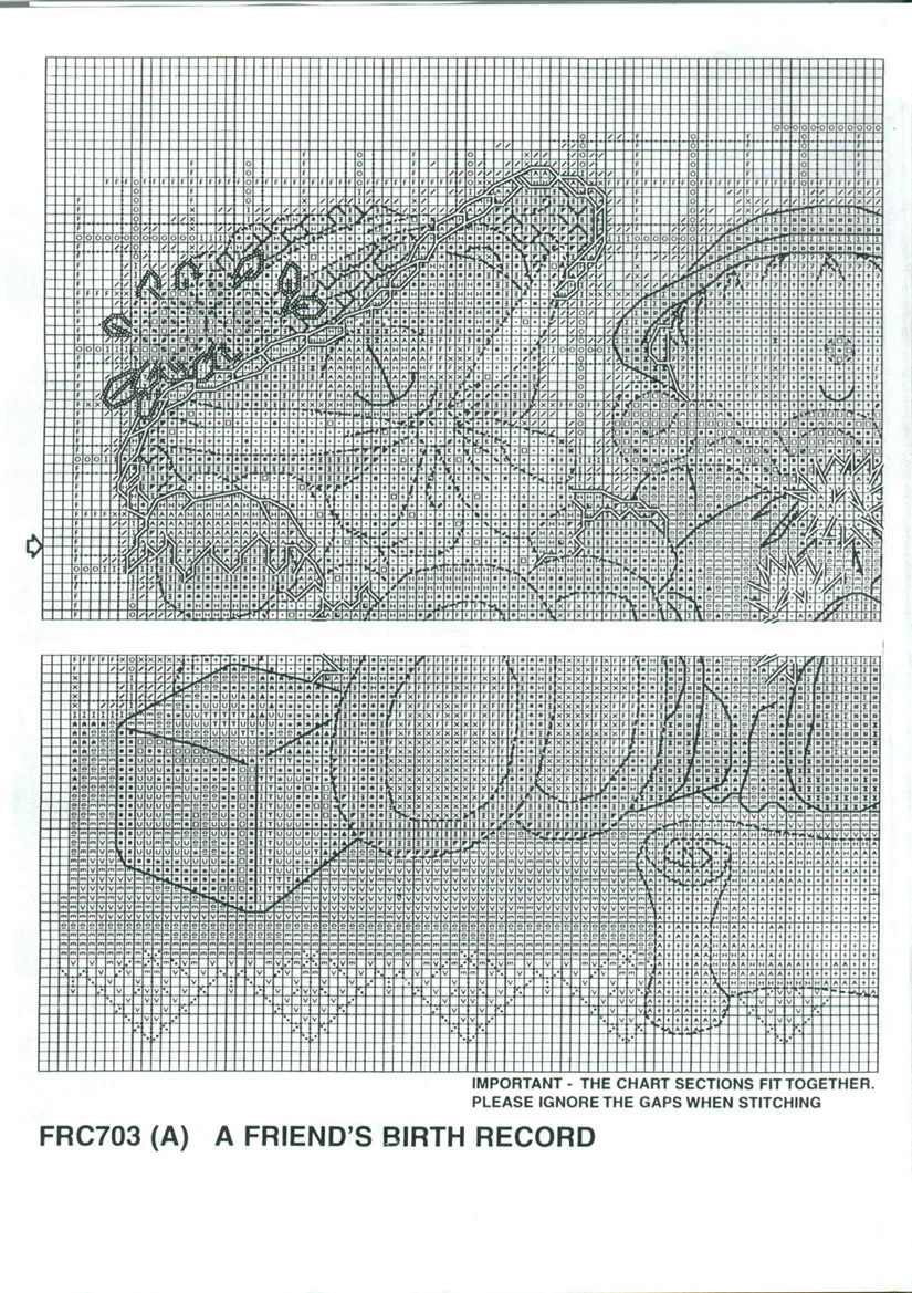Schema punto croce Natalicio First Record 2