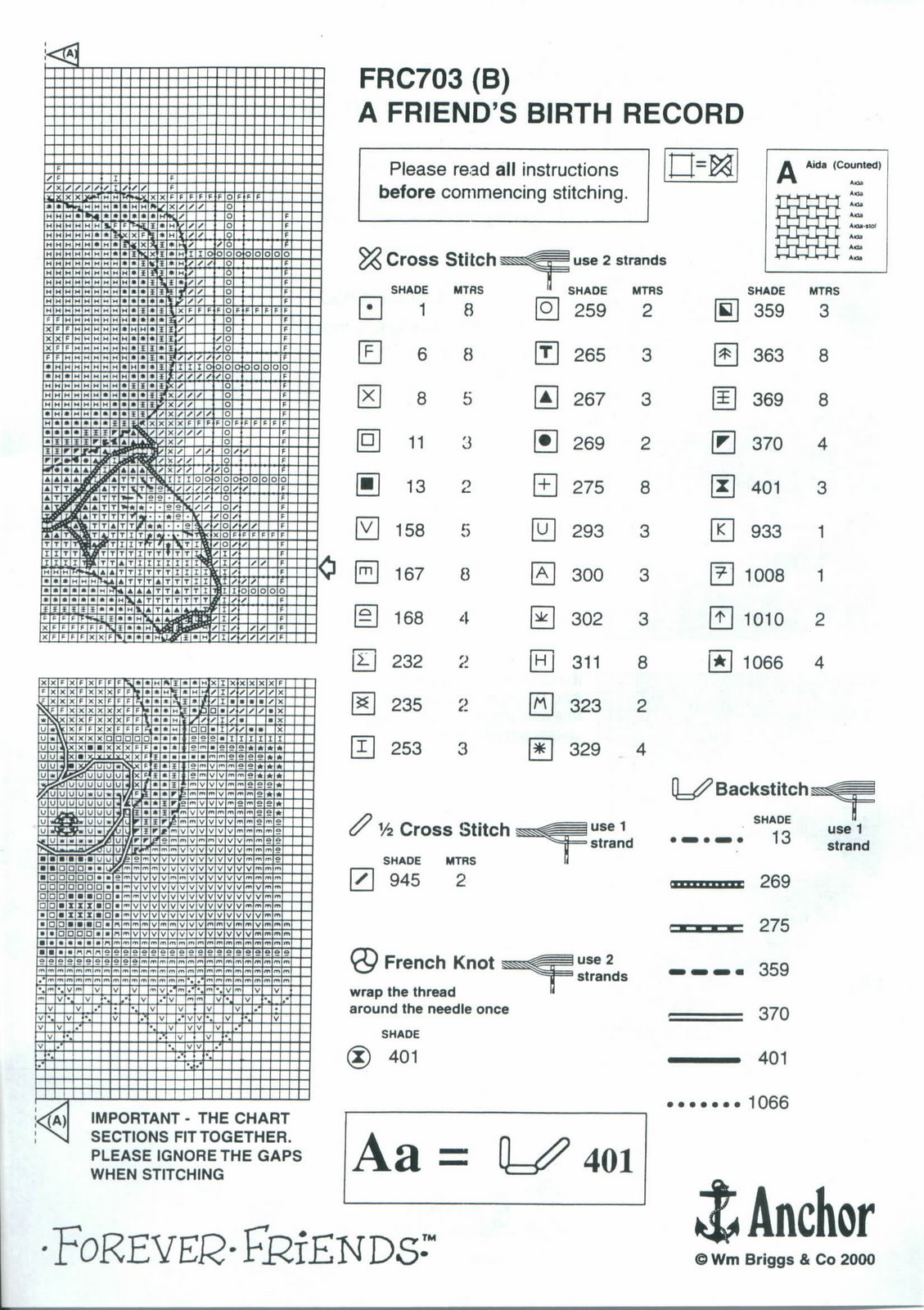 Schema punto croce Natalicio First Record 4