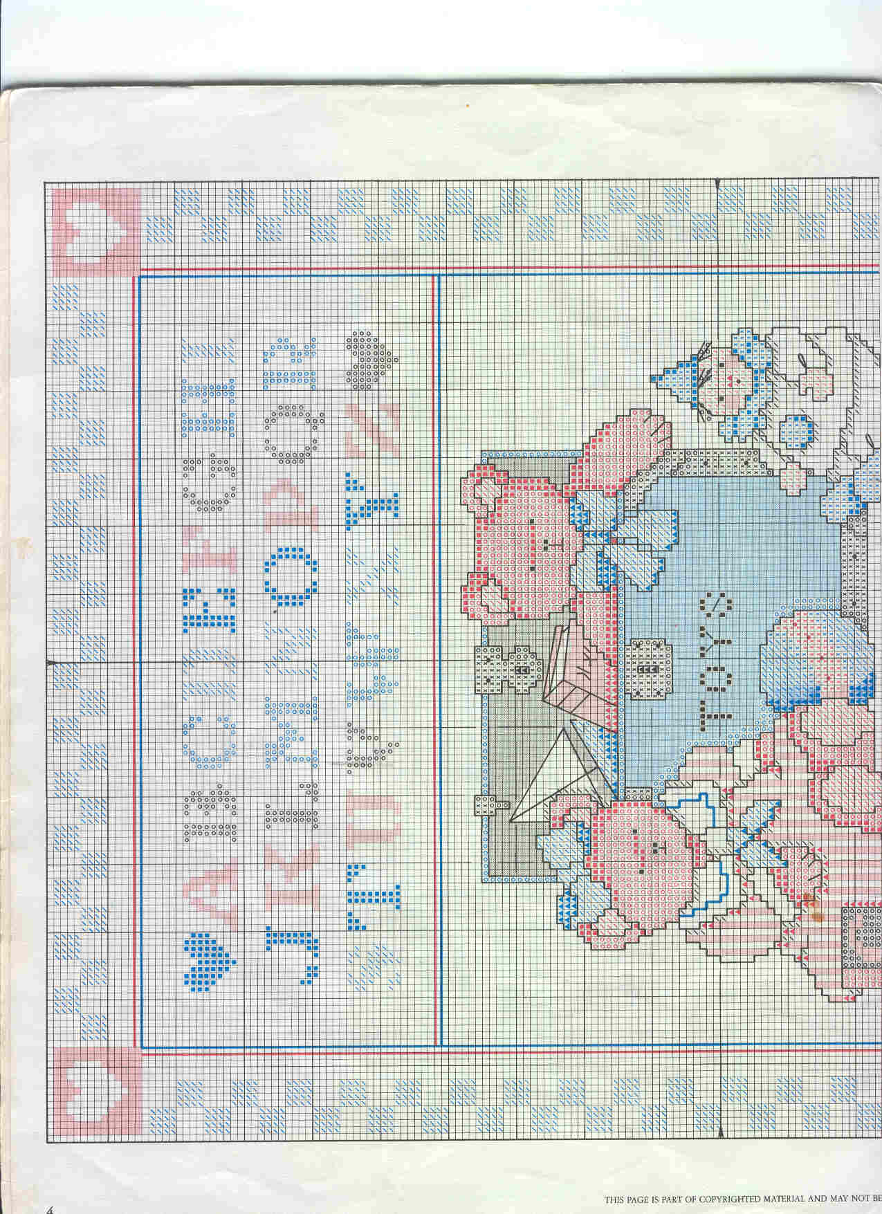 Schema punto croce Nursery Bears 3