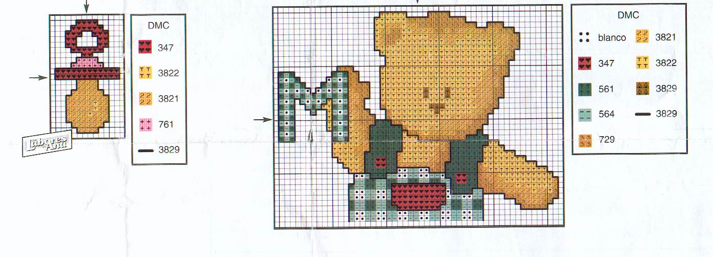 Schema punto croce Orsetto Ciuccio